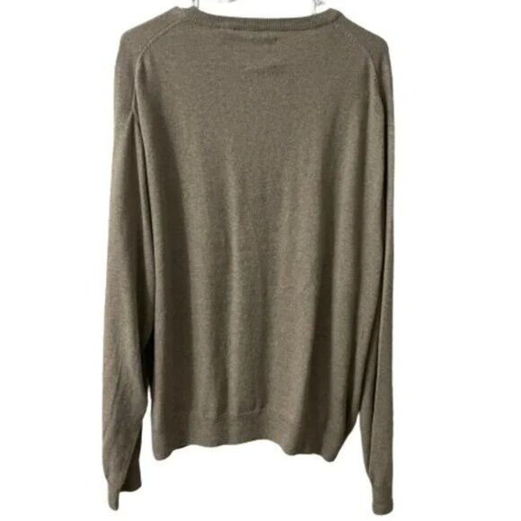 Chaps Men’s Classic-Fit Cashmere-Blend V-Neck Sweater Brown Size XL - Picture 3 of 5